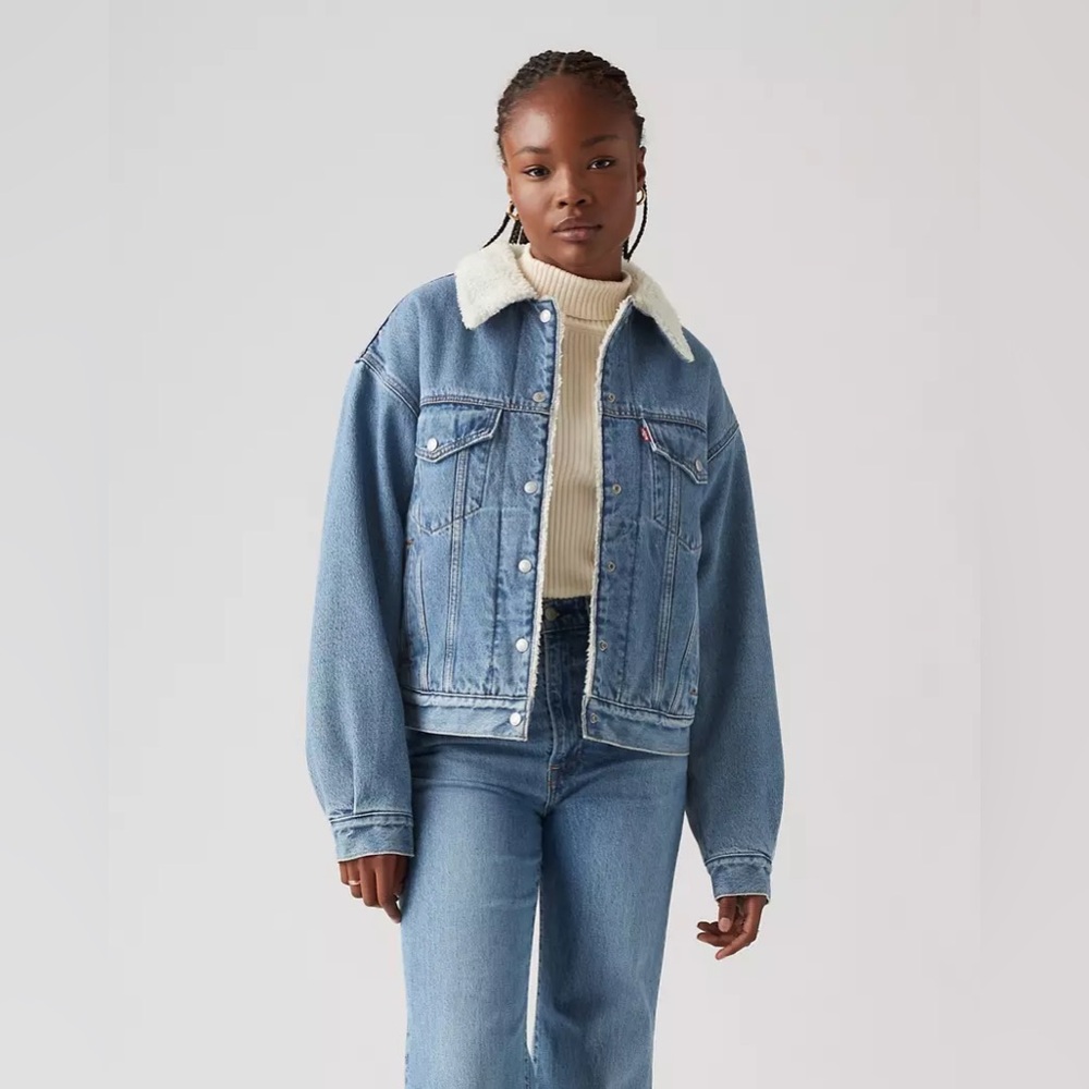 Levi’s 90s Sherpa Trucker Denim Jacket Size XL